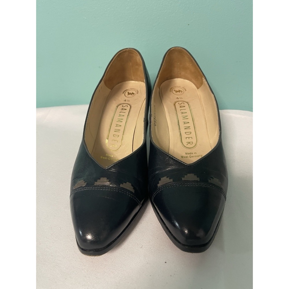 SALAMANDER Loafer Shoes‎ Black Leather  Womens Size 4.5 S-628